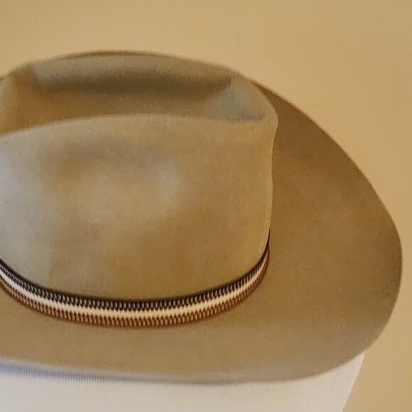 Vintage Adam ~A~ Western 101 Corral Tan Felt Cowboy Hat Unisex - Picture 6 of 12